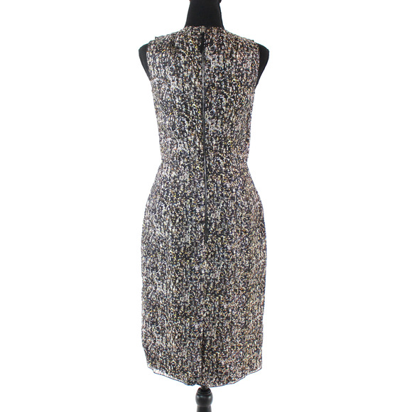Dolce & Gabbana Silk Multicolor Knee Length Dress 40 Sequin Print Sleeveless D&G - Picture 5 of 7